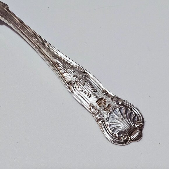 English King International Silverplate Spoon 6" vtg USN Captains USA Navy flatwa - Picture 3 of 7